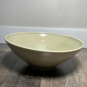 Vintage Swirl Design Light Green Stoneware Bowl